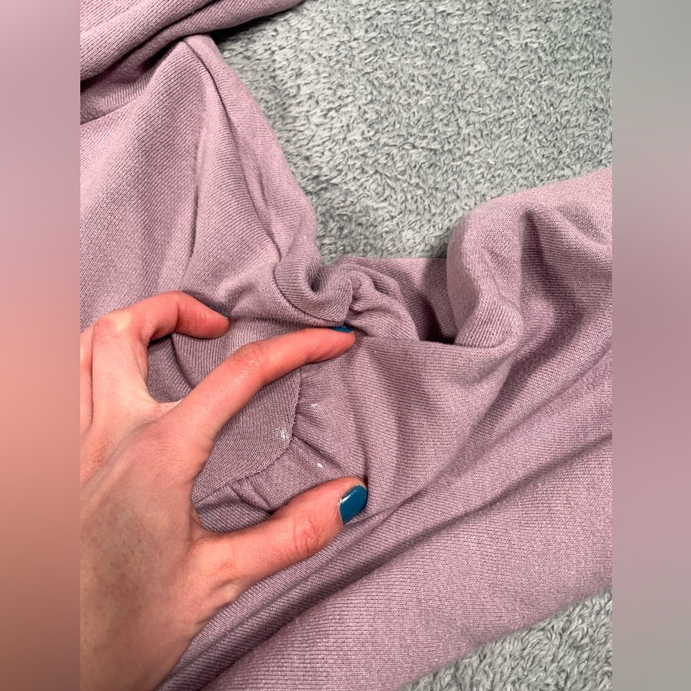 Madewell purple puff sleeve Hoodie medium - Picture 7 of 10